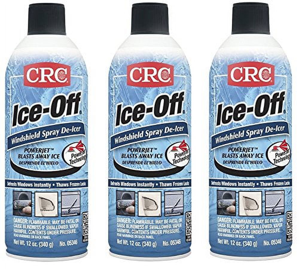 CRC 05346 Ice-Off Windshield Spray De-Icer - 12 Wt Oz. (3-Pack